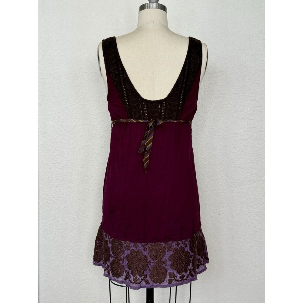 Vintage Free People Dress Y2K Boho Crochet Lace Empire Waist Festival S - Picture 7 of 16